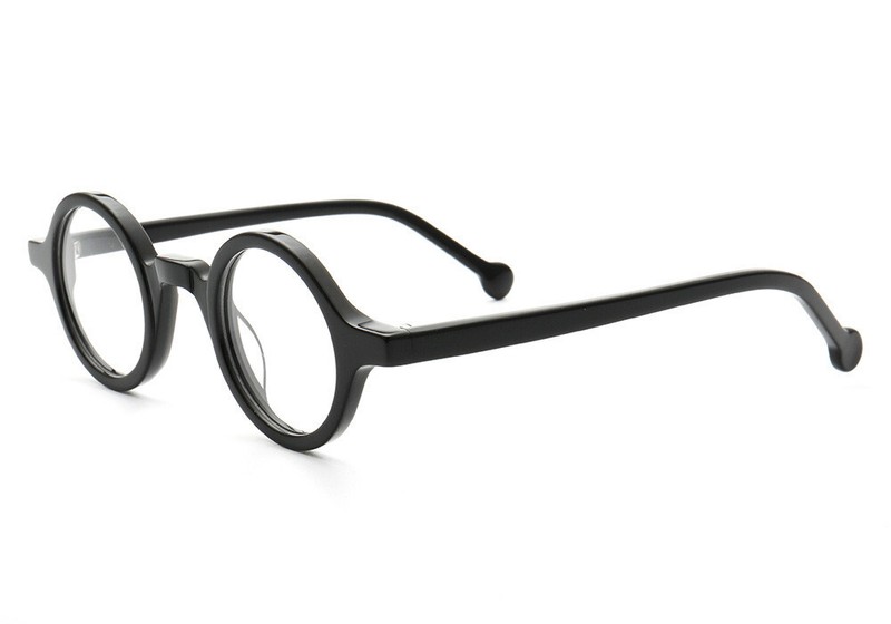 Acetate Round Black Eyeglasses Women Men Retro Japanese Glasses Frames gallery