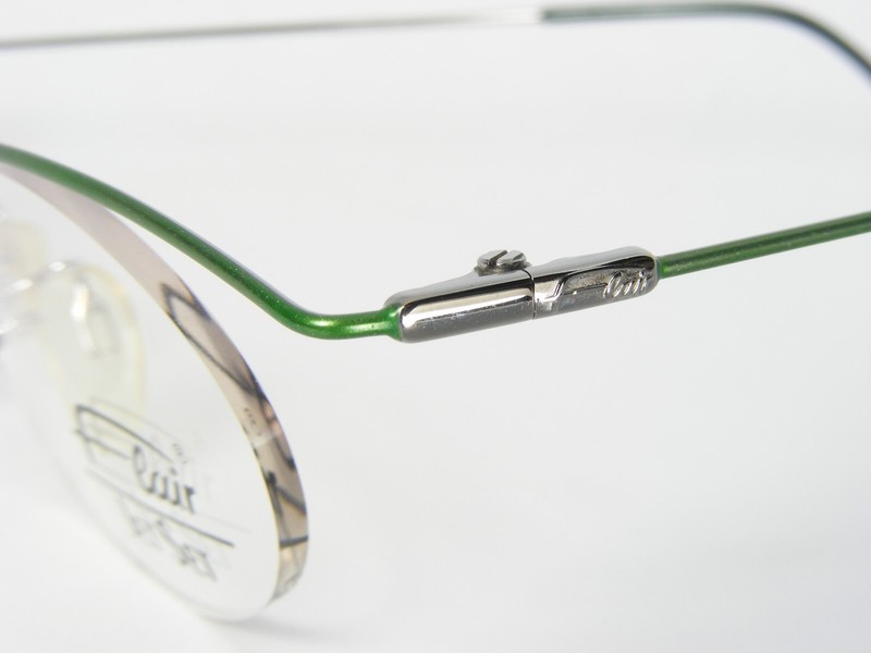 Vintage Flair Jet Set 764 553 GREEN SILVER UNIQUE EYEGLASSES GLASSES 47-15-135mm gallery