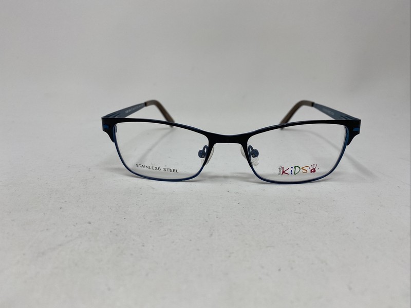 MODZ KIDS EYEGLASSES MODERN TIDBIT MATTE BLACK TEAL 46/16/130 FLEX HINGE. -N13