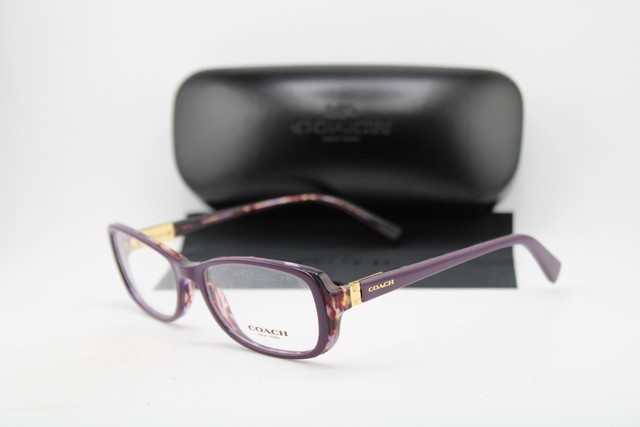 COACH HC PURPLE HAVANA GOLD AUTHENTIC EYEGLASSES 53-17