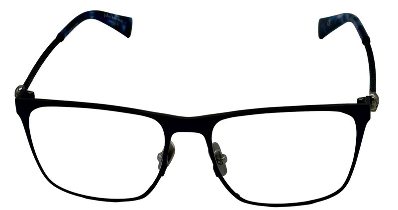 John Varvatos Square Titanium Metal Mens Eyewear Frame V182 Navy 55mm gallery