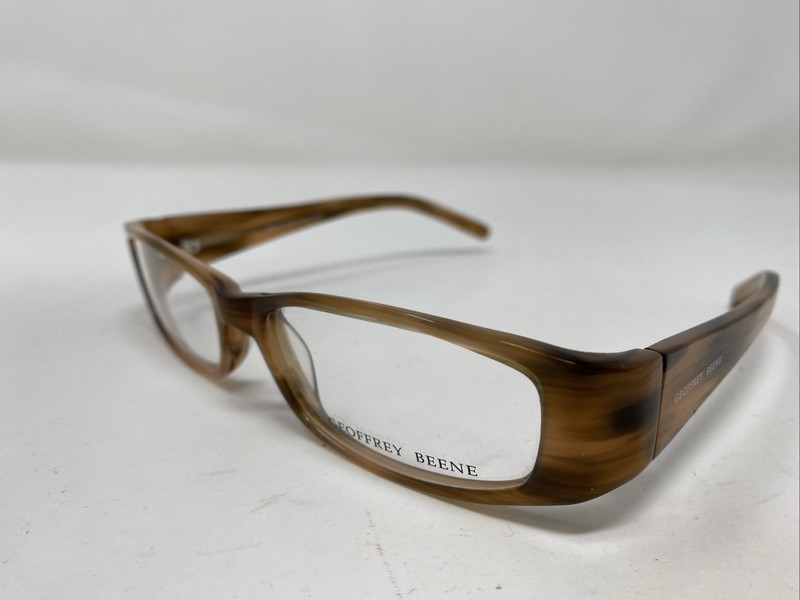 Geoffrey Beene FATALE BRN 55-18-125 Brown Horn Full Rim Eyeglasses Frame G106 gallery