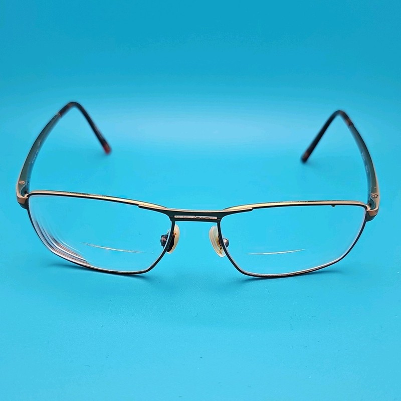 Bulova Senegal Eyeglasses Frame Unisex Brown Metal Full Rim Square 56-16-145