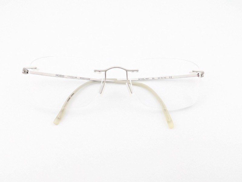 Modo Eyeglasses, Frames Only, Model 4601 SIL Silver, 54-18-142, Titanium, Japan