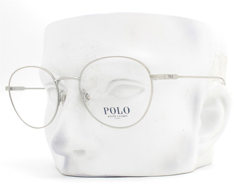Ralph Lauren Polo Eyeglasses PH 1208 9001 Glasses Shiny Silver Metal 51mm w/case