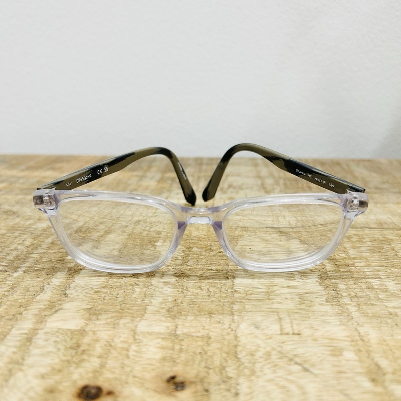 NEW DRAGON DR2026 971 TRANSPARENT GREY AUTHENTIC EYEGLASSES 53-19 145