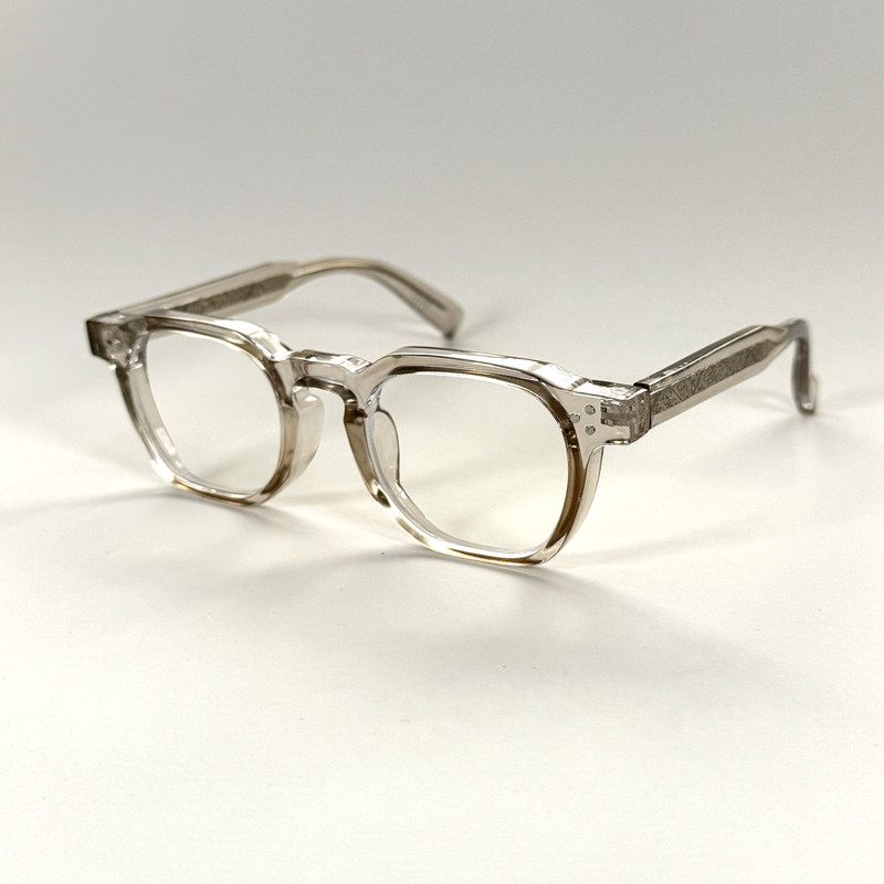 Unbranded KZ1045 Eyeglasses Frame Only 52-16-140 Clear Square Thick Full Rim