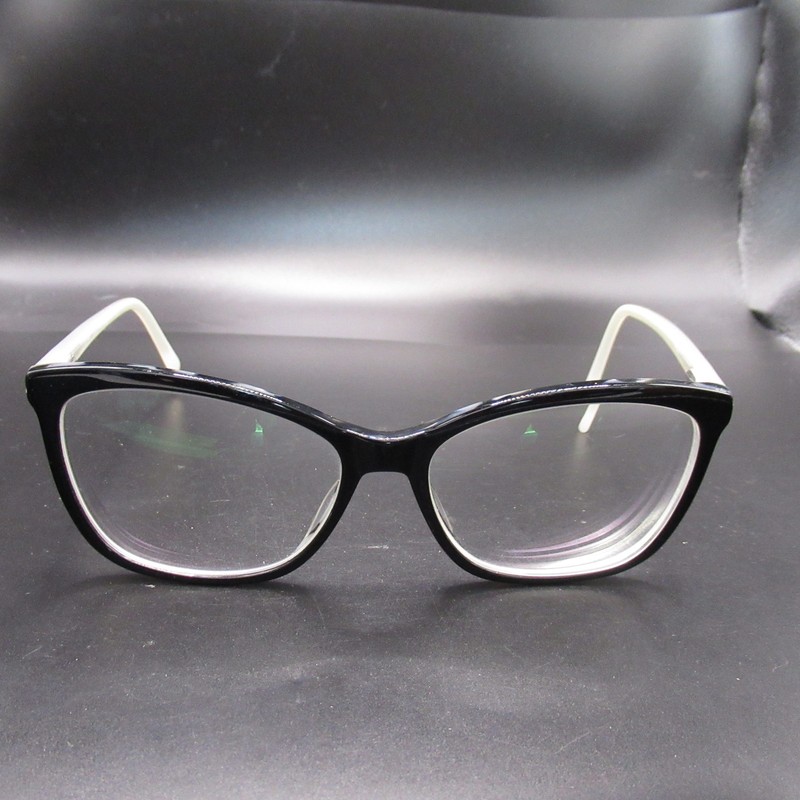 Morgan Cat Eye Eyeglass Frames Women’s Black White Tortoise Pattern