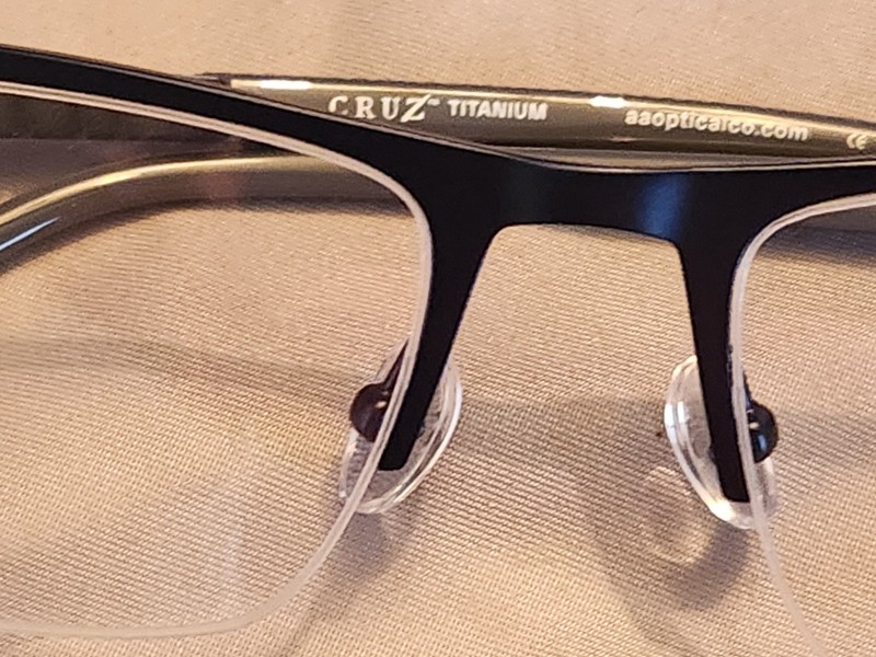 New Men's Cruz Eyeglass Frame I 405 Indigo Titanium Semi-Rimless 56-18-145 gallery
