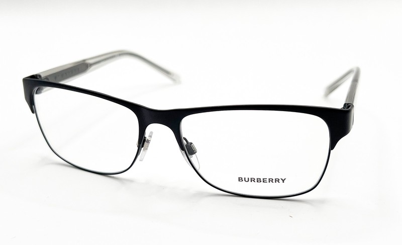 NEW BURBERRY B 1289 1007 MATTE BLACK AUTHENTIC EYEGLASSES 55-16
