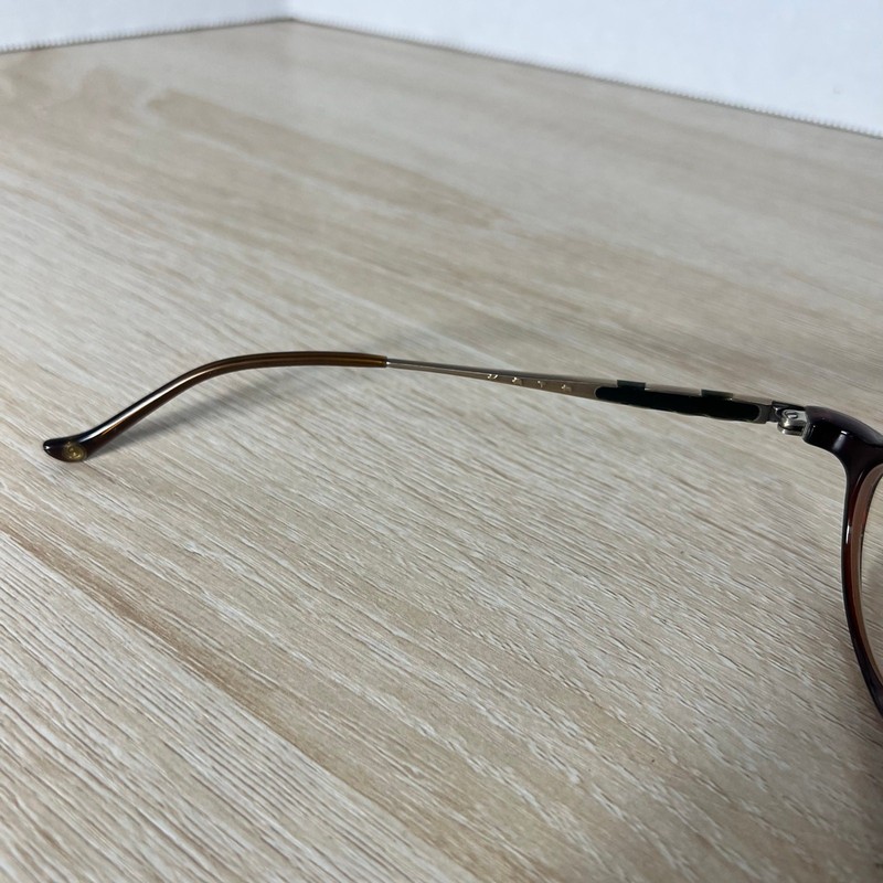 Kata Oval Eyeglasses Brown Gold Frames Only 48-18-135 gallery