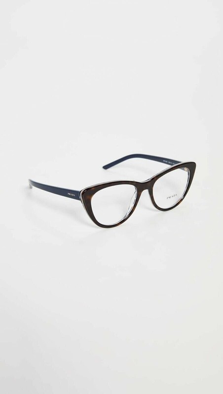 Prada 0PR05XV 512101 53mm Women's Classic Cat Eye Glasses, Dark Havana, Brown, gallery