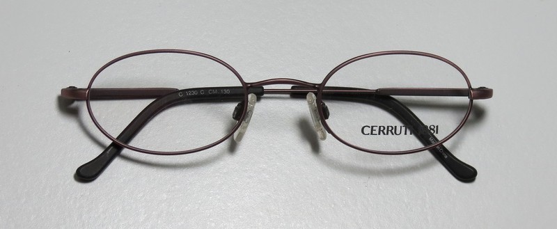 NEW CERRUTI 1881 C1230 EYEGLASS FRAME 46-21-130 UNISEX PINK OVAL C VINTAGE gallery