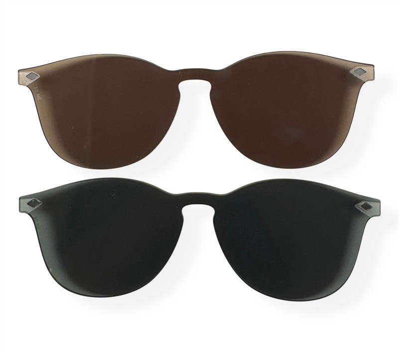 Giorgio Armani Eyeglasses AR8159U Brown Havana Two Magnet Clip-On Lens with Case gallery