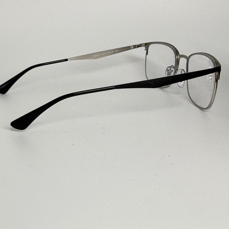 Ray-Ban RB 6421 2997 Black Silver Square Eyeglasses Frames 54-18-145 Mens Womens gallery