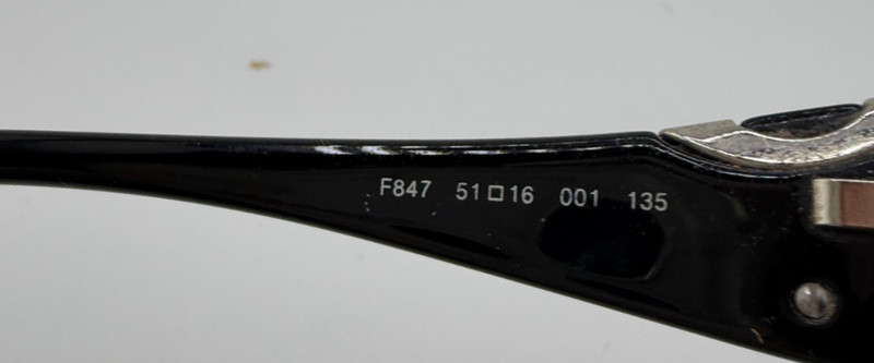 FENDI EYEGLASSES FRAMES ONLY F847 001 BLACK RECTANGULAR FULL RIM 51-16-135 gallery