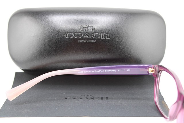 NEW COACH HC 6082 5351 CRYSTAL PLUM PURPLE PINK AUTHENTIC EYEGLASSES 53-17 gallery