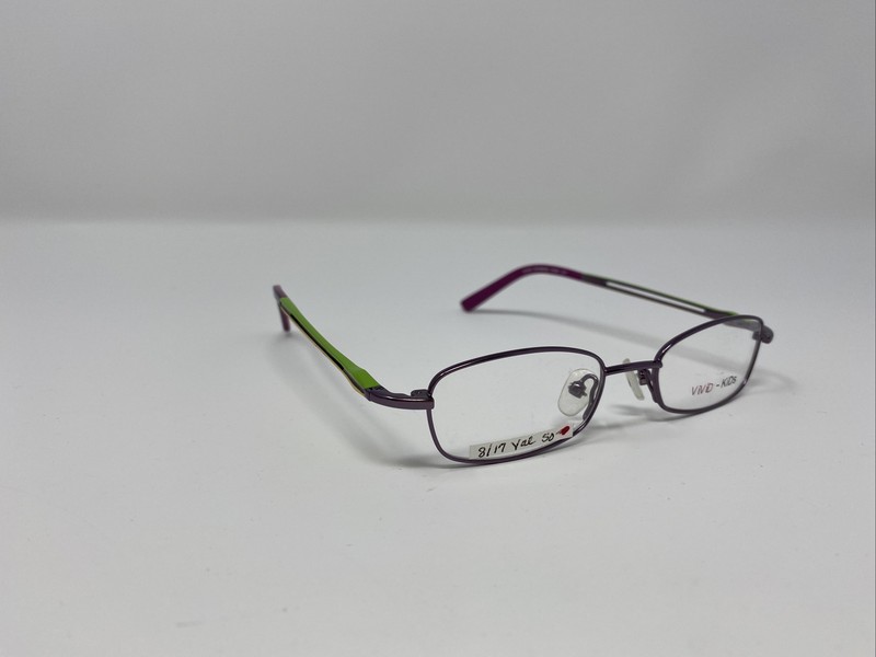 ViViD KiDS Eyeglasses Frame 107 43-17-125 Violet/Gold/Green Full Rim JW94 gallery
