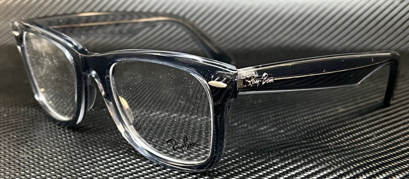 RAY BAN RX4340V 8225 Transparent Grey Unisex 50 mm Eyeglasses