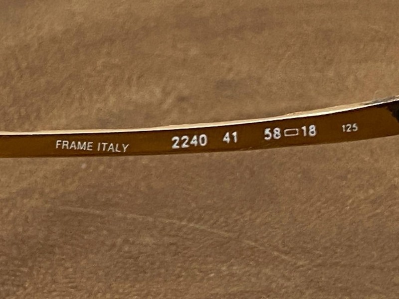 Christian Dior Eyeglass 2240 Frame Only 58 18 125mm Gold Half Rim Made in Italy gallery