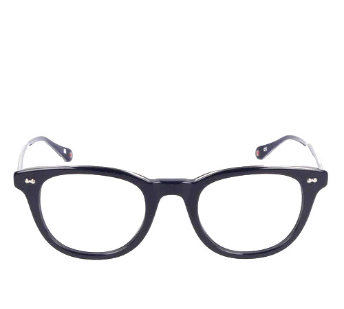 DANSHARI OBERON DA00303AU DARK BLUE/GOLD TRIM AUTHENTIC EYEGLASSES 49-22 JAPAN gallery