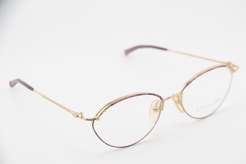 NEW CHRISTIAN DIOR CD 2876 42A PURPLE GOLD AUTHENTIC FRAMES EYEGLASSES 56-17 gallery