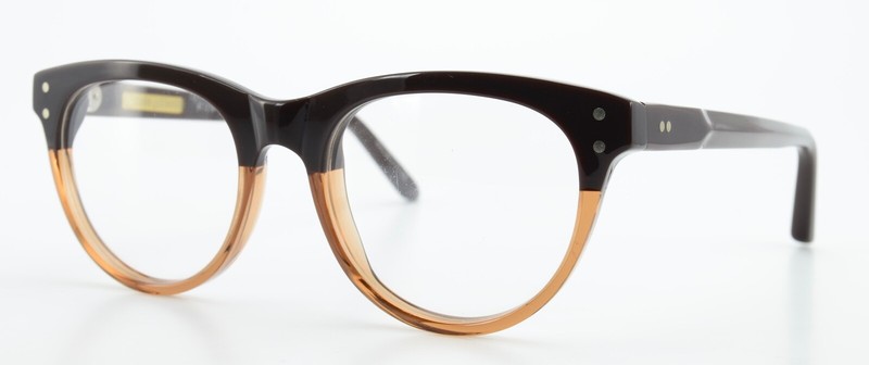 Claire Goldsmith Legacy Glasses Frame Irwin small Chocolate on Rum Panto Braun