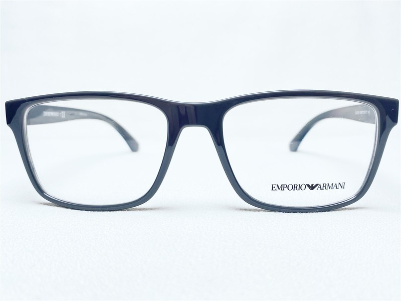 NEW Emporio Armani EA3103 5559 Mens Grey Rectangle Eyeglasses Frames 53/17~140