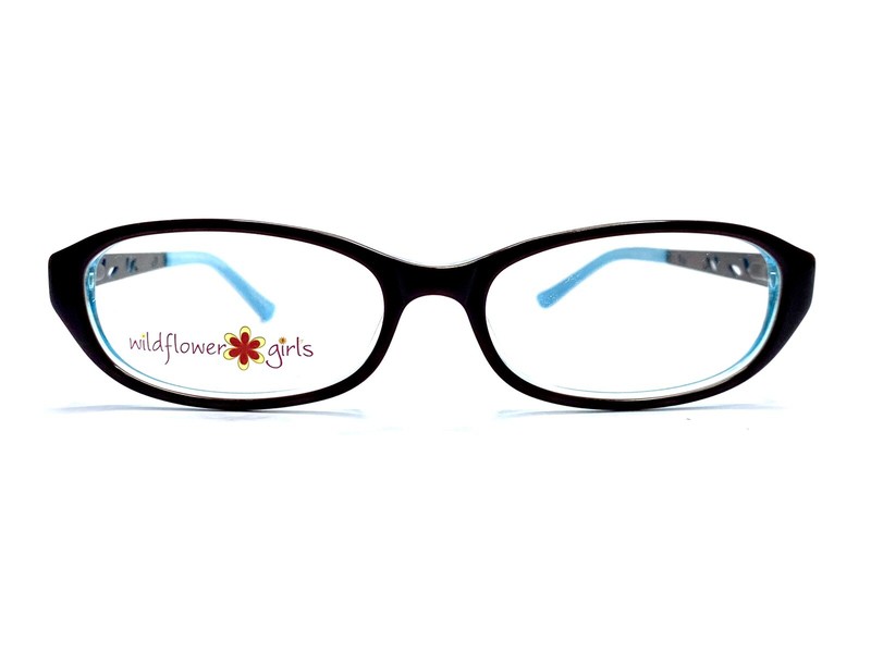 New Wildflower Girls Brown Clear Turquoise Blue Cat Eye Glasses Nellie 49 15 135
