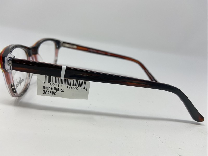 OUTSPOKEN EYEGLASSES FRAME OA1602 03 51-17-140 BURGUNDY STRIPE/BROWN SX60 gallery