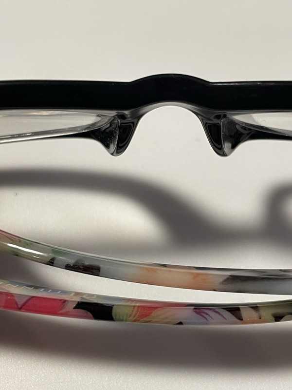 Etienne Aigner Women's Full Rim Eyeglasses Black Floral Rectangular Frame gallery