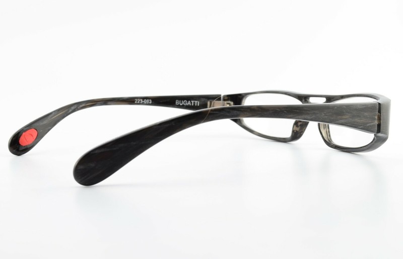 BUGATTI Eyeglasses Mod Odotype 223-063 Small Charcoal Marble Eye Frame France... gallery