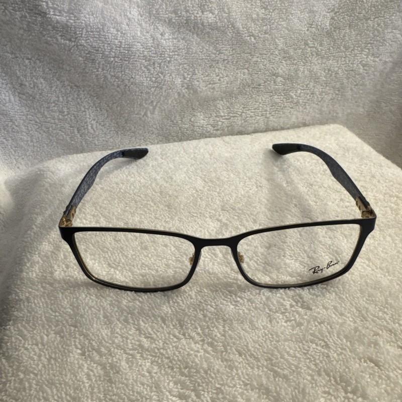 RAY-BAN Eyeglasses RB8424 3226 Made In China 57-18-145 Matte Blue/Arista Gold