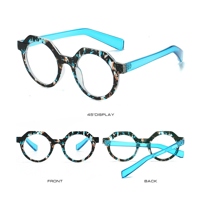 Men Women Round Eyeglasses Classic Retro Full Frame Clear Lens Glasses Frames gallery