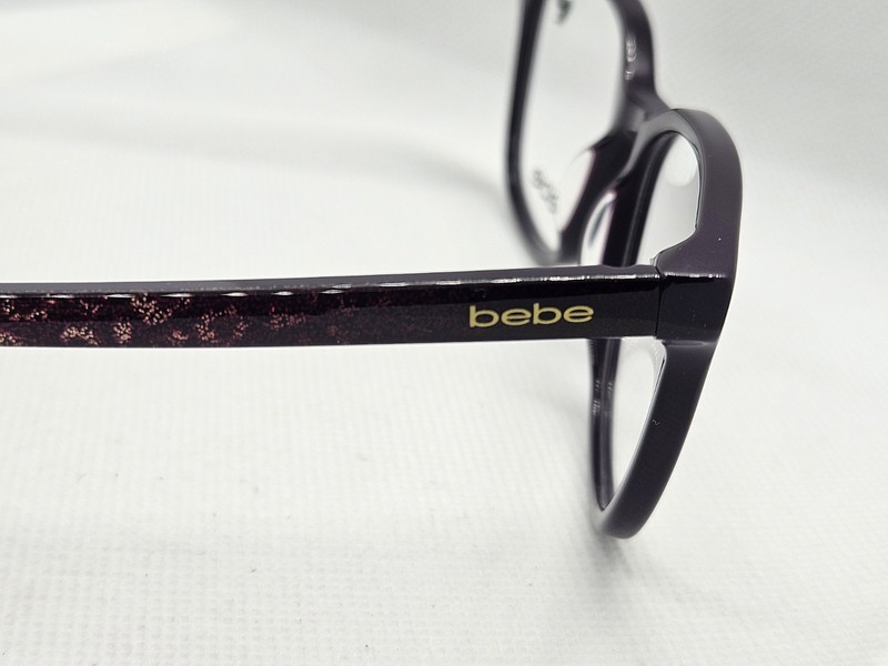 bebe BB5201 5201 500 Plum Dark Purple Women’s Eyeglasses Frame 53-16-135 gallery