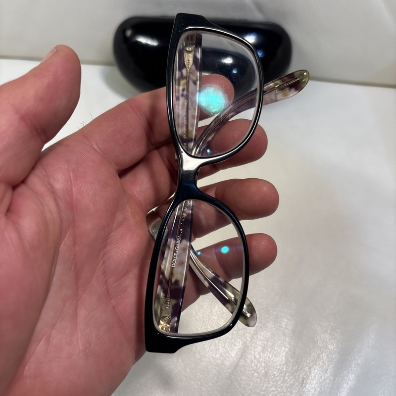 Dolce&Gabbana D&G 3204 Reading Glasses 55-16-140 Black Floral Arm gallery