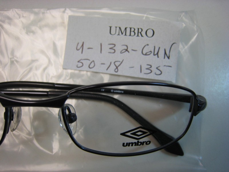 UMBRO EYEGLASSES FRAME U132 GUNMETAL 50-18-135 DEMO WITH GENERIC CASE gallery