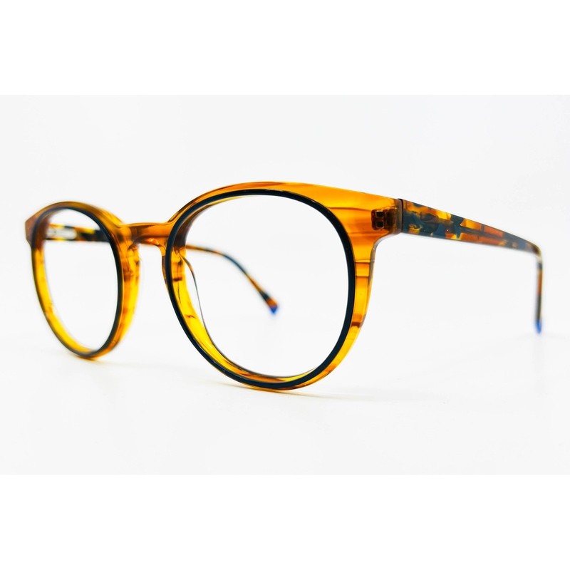 Link Occhiali 8073 Eyeglasses Frames Mens Womens Amber Tortoise 51-20-140