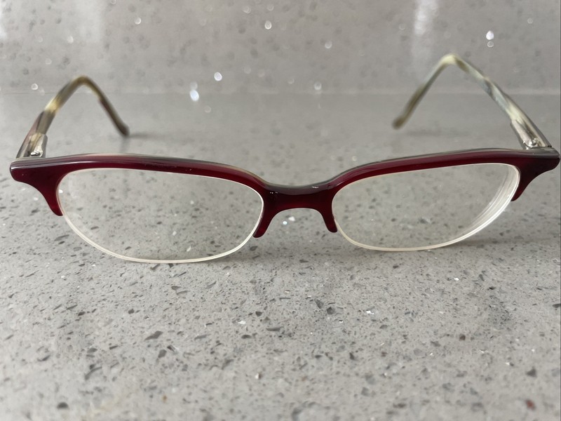 CERRUTI 1881 C2203 A EYEGLASSES FRAMES ONLY UNISEX 49-16-135 BROWLINE RETRO RED