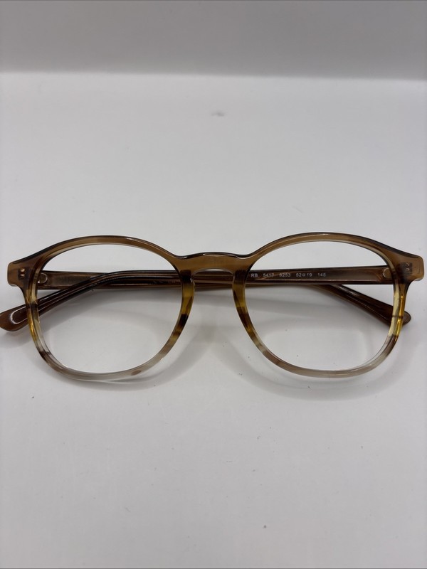 Ray-ban Rb5417 8253 Brown Oval Eyeglasses Frames 52-19-145 gallery
