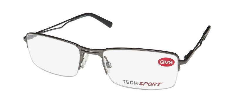 TECH-SPORT TXS3001 EYEGLASS FRAME/GLASSES HALF-RIMLESS STAINLESS STEEL METAL HOT