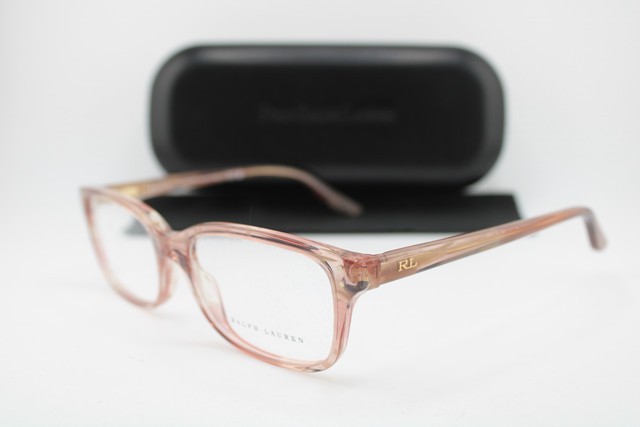NEW RALPH LAUREN RL 6062 5878 PINK BROWN HORN AUTHENTIC EYEGLASSES 52-16