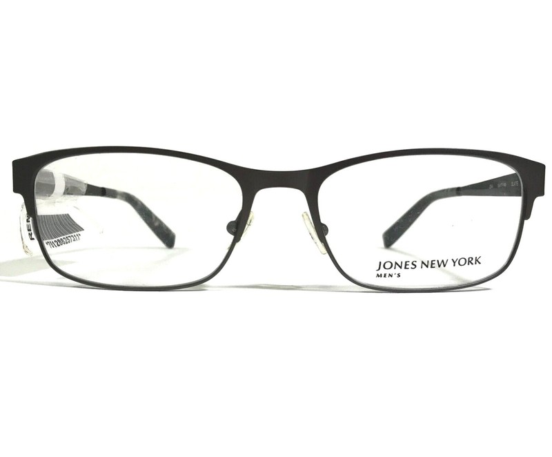 Jones New York Eyeglasses Frames J344 SLATE Grey Rectangular Full Rim 53-17-140