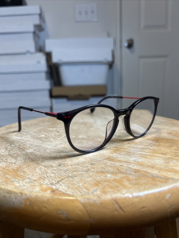 Police VPLR52K Eyeglasses Frames Red Stems Made in Vietnam