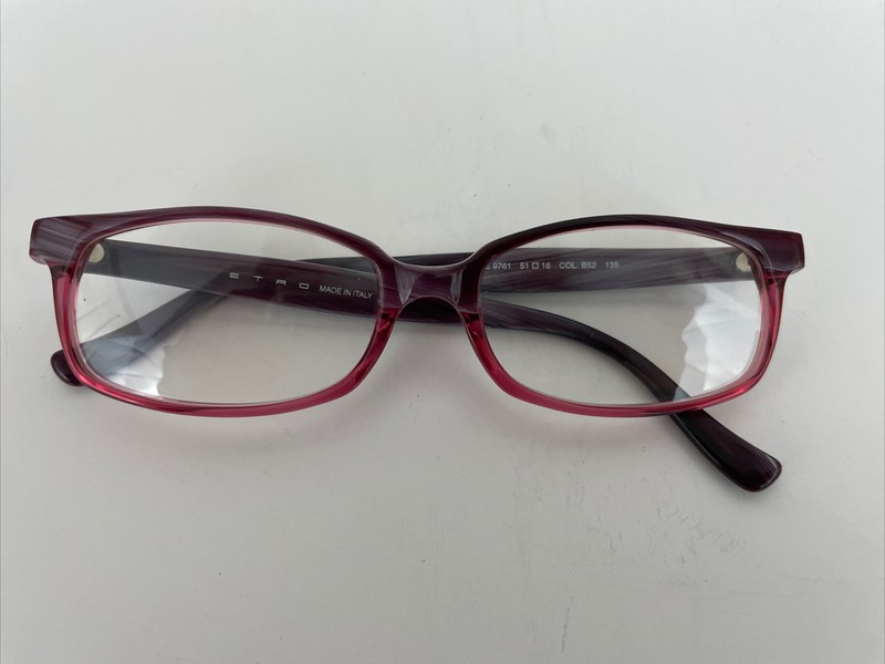 ETRO Eyeglass Frames VE9761 Col B52 135 Burgundy 51 16 Made in Italy