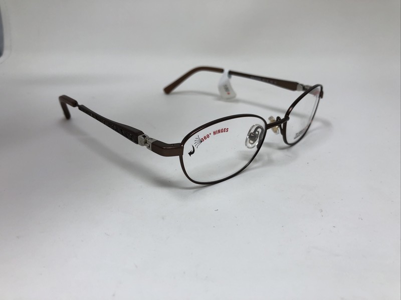 TURBOFLEX EYEGLASSES FRAME MOD EC365 46-16-125 360 hinges BROWN METAL 3206 gallery