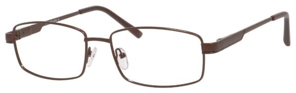 JUBILEE J5904 MEN’S METAL EYEGLASSES 58-17-150 SATIN DARK BROWN WITH SOFT CASE