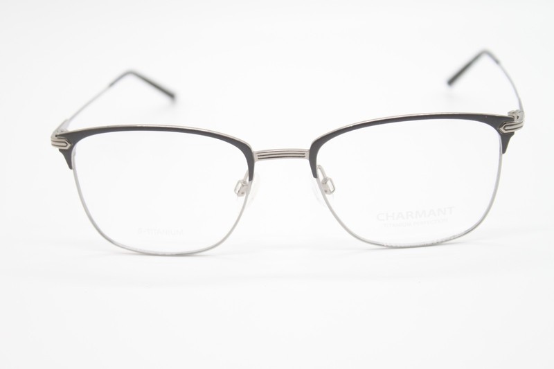 NEW CHARMANT CH29715 GR GREY SILVER BLACK AUTHENTIC EYEGLASSES 54-19 gallery