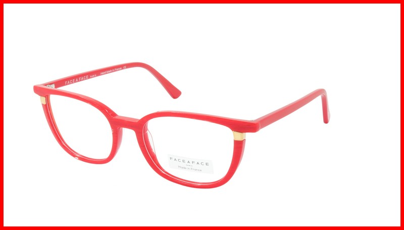 Face A Face Eyeglasses Frame TOSCA 2 Col. 6084 Acetate Pleated Loving Red