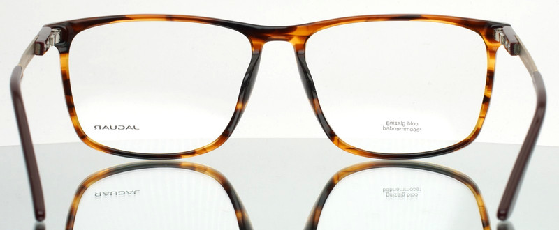 JAGUAR 31030 4764 Brown Gold Mens Rectangle Full Rim Eyeglasses 56-15-145 B:41 gallery